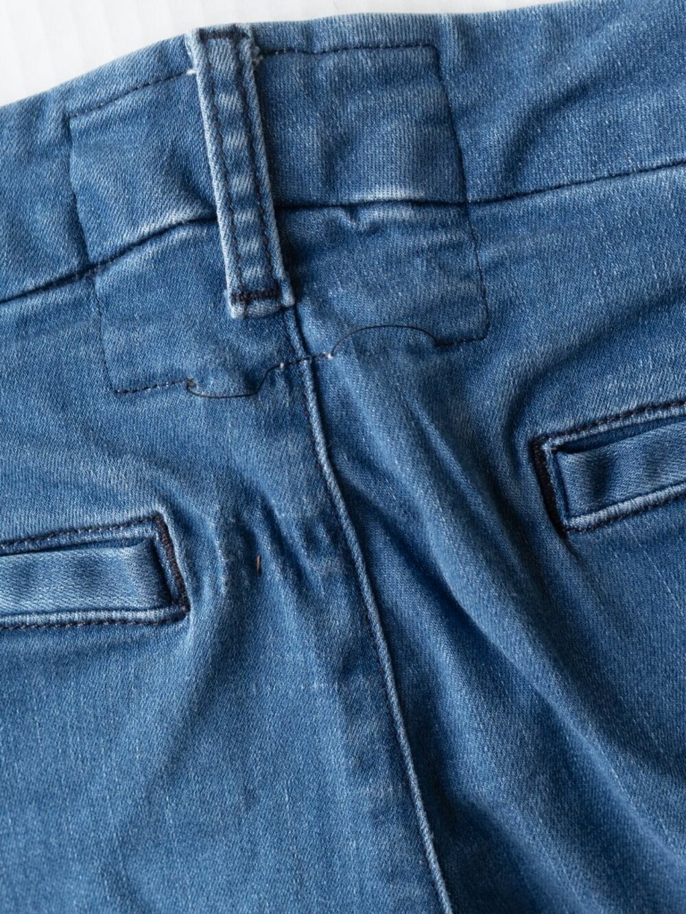Frank & Eileen Wicklow Raw Hem Performance Denim Straight Leg Crop Jeans Sz 10 - Picture 10 of 13